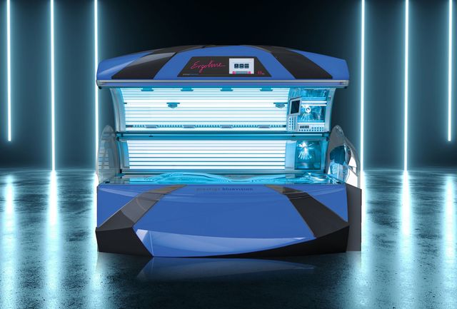 Productfoto van fabrikant Ergoline: de Light & Blue Vision zonnebank, de topbank van de studio